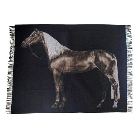 hermes cashmere blanket horse pattern